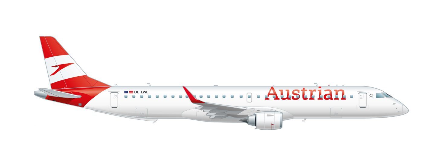 Austrian Airlines E195 Business Class: Simple seat but good service